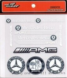 Mercedes Benz Uyumlu Yedek Parça Sport Sticker 10 Adet