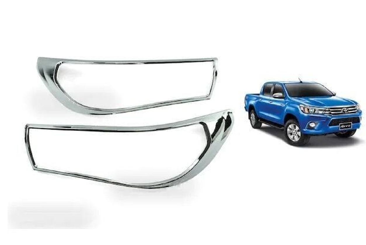 Toyota Hilux 2016+ Uyumlu Yedek Parça Far Çerçevesi ABS Krom