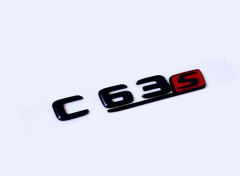 Mercedes C63S Uyumlu Siyah Kırımızı Bagaj Logosu