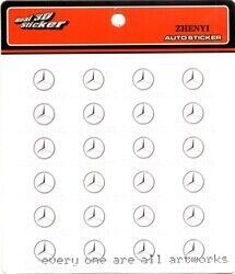 Mercedes Uyumlu Logo Sticker 24 Adet