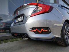 Honda Civic Fc5 Uyumlu  2016-2020 Ritim Dizayn Arka Sis Ledi Kırmızı