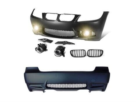 Bmw 3 Serisi E90 2009-2011 İçin Uyumlu Lci M3 Görünüm Body Kit ( Ön-Arka-Tampon - Panjur - Sis Lambası)