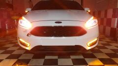 Ford Focus Uyumlu 2015-2018 Ön Sis Ledi Kayar Sinyalli