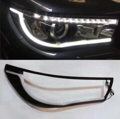 Toyota Hilux Revo 2016-2020 Uyumlu Yedek Parça Kayar Sinyalli Gündüz Ledli Ön Far Çerçevesi