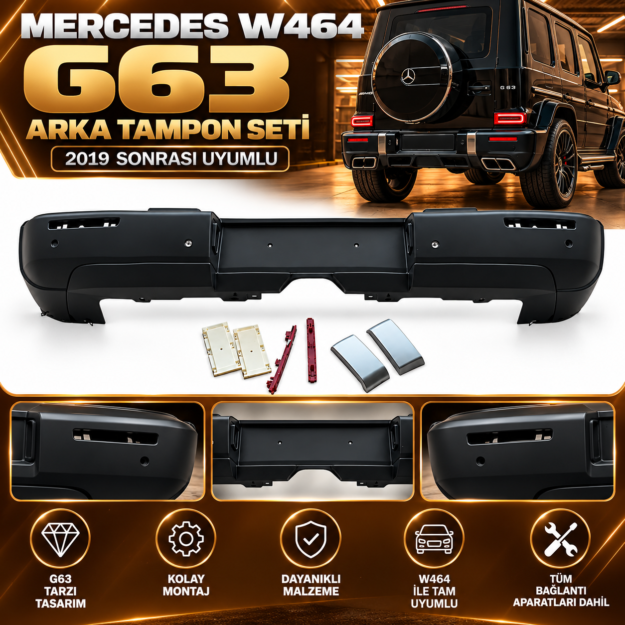 W464 G63 Arka Tampon Seti 2019 Sonrası