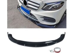 Mercedes W213(2016-2019) E Serisi Uyumlu Brabus Ön Lip - Piano Black (Parlak Siyah)