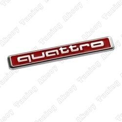 Audi Quattro  Uyumlu Yapıştırma Kırmızı Bagaj ve Çamurluk Logosu