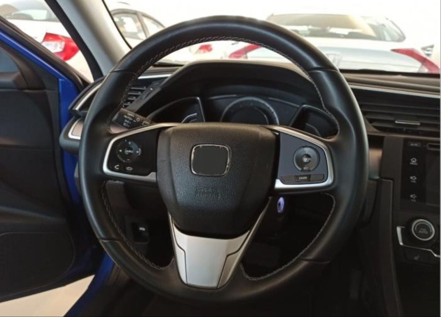 Honda Civic FC5 2016-2020 İçin Uyumlu Direksiyon Alt Parça Tekli Silver Yazısız