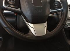 Honda Civic FC5 2016-2020 İçin Uyumlu Direksiyon Alt Parça Tekli Silver Yazısız