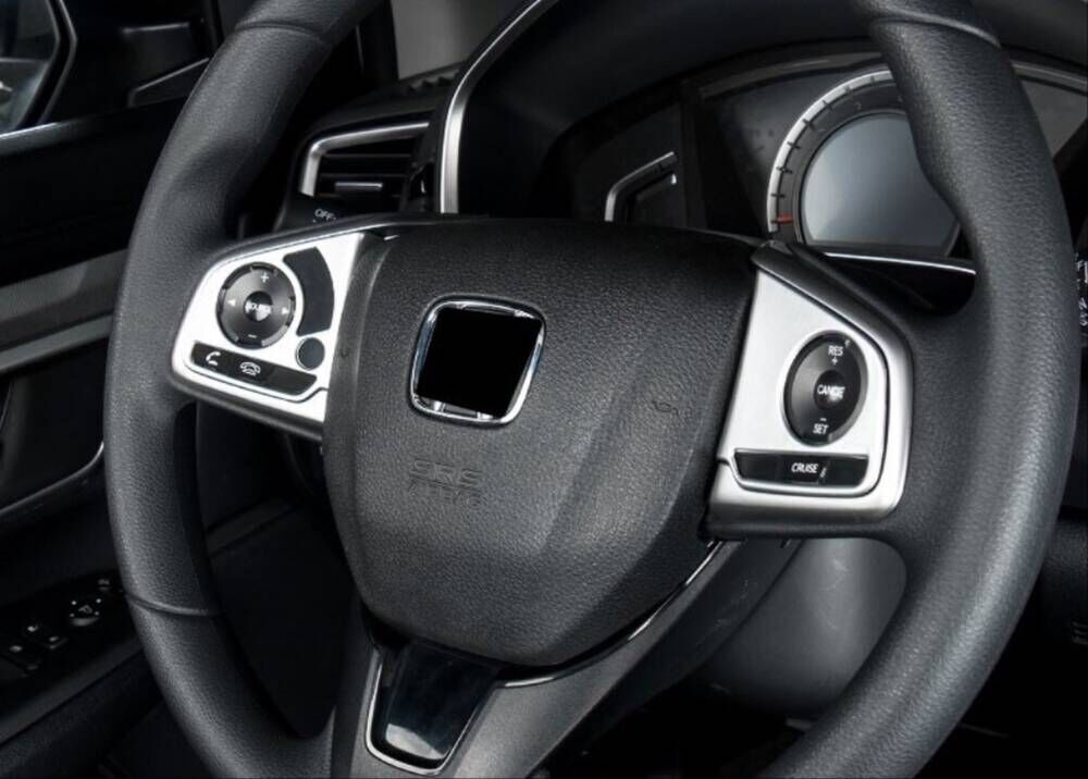 Honda Uyumlu Civic FC5 2016-2020 İçin Uyumlu DIireksiyon Kaplaması 2 Parça - Silver