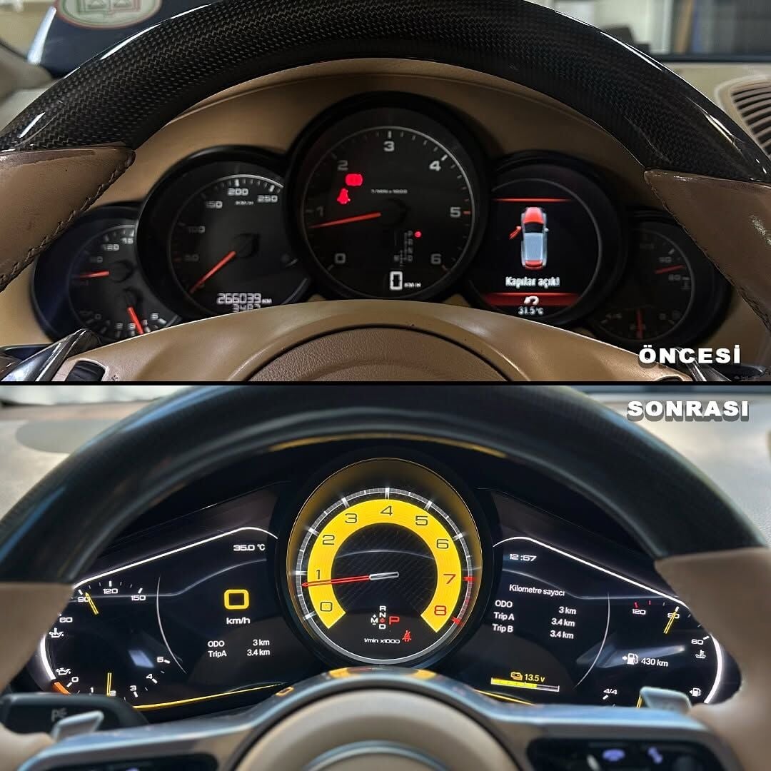 Porsche Cayenne Digital Hayalet Hız Göstergesi