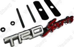 TRD Sports Beyaz-Kırmızı Metal Panjur Logosu