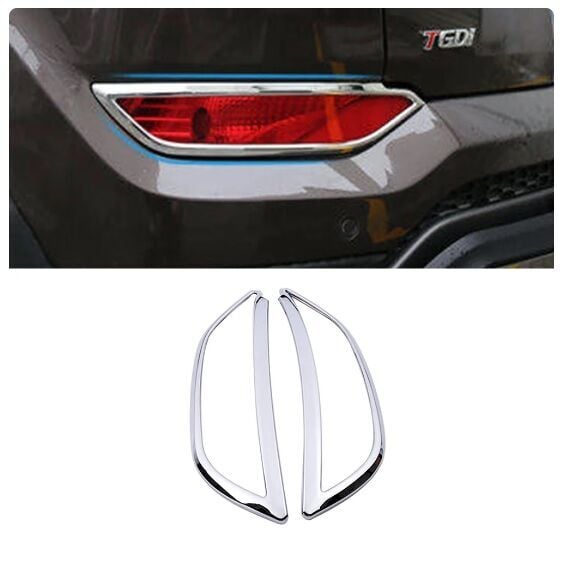 Hyundai Tucson 2015-2018 Uyumlu Arka Reflektör Çerçevesi Krom