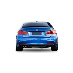 BMW F30 2012+ Uyumlu M Performance Soldan Çift Çıkış Difüzör Plastik