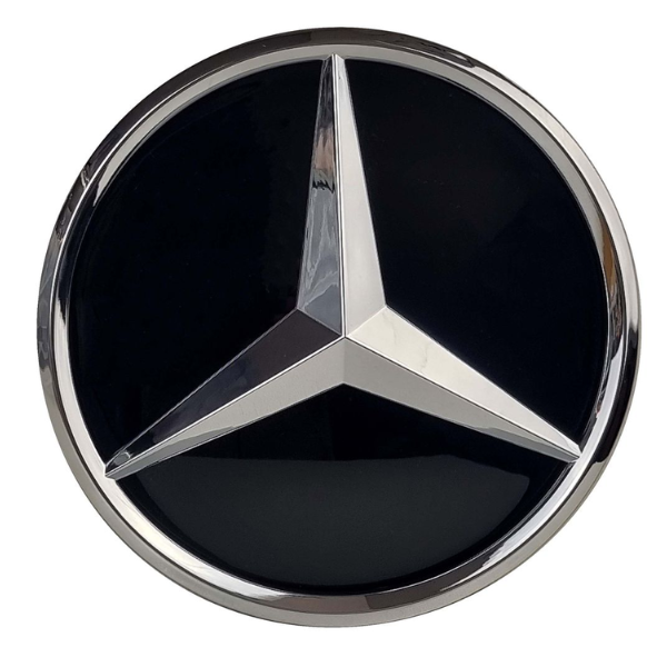 Mercedes W213 2016-22 İçin Uyumlu 3D Aynalı Panjur Logosu Parlak Siyah