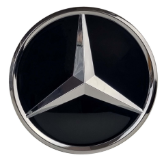 Mercedes W204 2006-14 İçin Uyumlu  3D Aynalı Panjur Logosu Parlak Siyah