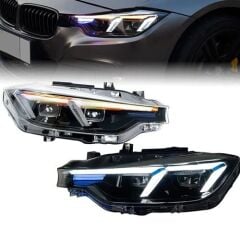 BMW F30 (2011-2015) Uyumlu G20 LCI Dizayn Far Halogen Uyumlu