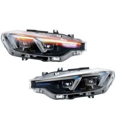 BMW F30 (2011-2015) Uyumlu G20 LCI Dizayn Far Halogen Uyumlu