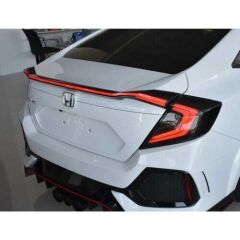 Honda Civic Fc5 Uyumlu Yedek Parça 2016-2021 Hareketli Sinyalli Led Stop Ve Spoiler Takımı Smoke