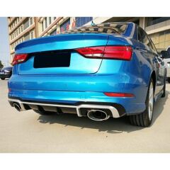 A3 8V 2013-2016 Sedan RS3 Difüzör + Egzoz Ucu
