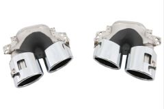 Mercedes W177 Sedan 2019+ Uyumlu Yedek Parça Difüzör & Egzoz Seti- Silver Egzoz İle