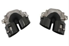 Mercedes W177 Sedan 2019+ Uyumlu Yedek Parça Difüzör & Egzoz Seti - Siyah Egzoz İle