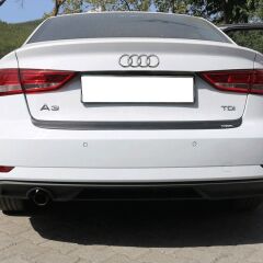 Audi A3 Uyumlu Arka Tampon Eşiği Mat Siyah 2017-2020