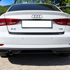 Audi A3 Uyumlu Arka Tampon Eşiği Mat Siyah 2017-2020