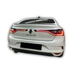Renault Megane 4 Sedan 2012 - 2019 Uyumlu Spoiler Plastik Boyasız