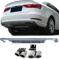 A3 8V 2016-2020 Sedan S3 Difüzör + Egzoz Ucu