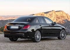Mercedes W205 C Serisi Uyumlu C43 Difüzör & Egzoz Seti (Amg Sedan ) (Siyah Egzoz İle)