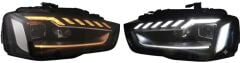 Audi A4 B8.5 2012-2015 Halojen Uyumlu B9.5 Dizayn Far