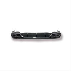 Mercedes W213 E Serisi İçin E63 Uyumlu Silver Difüzör & Egzoz Seti (Normal Sedan) 2017+ & Silver Egzoz İle