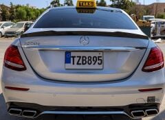 Mercedes W213 E Serisi İçin E63 Uyumlu Silver Difüzör & Egzoz Seti (Normal Sedan) 2017+ & Silver Egzoz İle