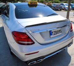 Mercedes W213 E Serisi İçin E63 Uyumlu Silver Difüzör & Egzoz Seti (Normal Sedan) 2017+ & Silver Egzoz İle