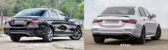 Mercedes Uyumlu W213 E Serisi İçin Uyumlu 2021+ E63 Difüzör Ve Siyah Egzoz Seti (Amg Sedan)