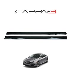 Honda Civic 10 Uyumlu Yan Marşpiyel 2 Prç. Sol ve Sağ Parlak Siyah 2016 -