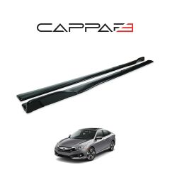 Honda Civic 10 Uyumlu Yan Marşpiyel 2 Prç. Sol ve Sağ Parlak Siyah 2016 -