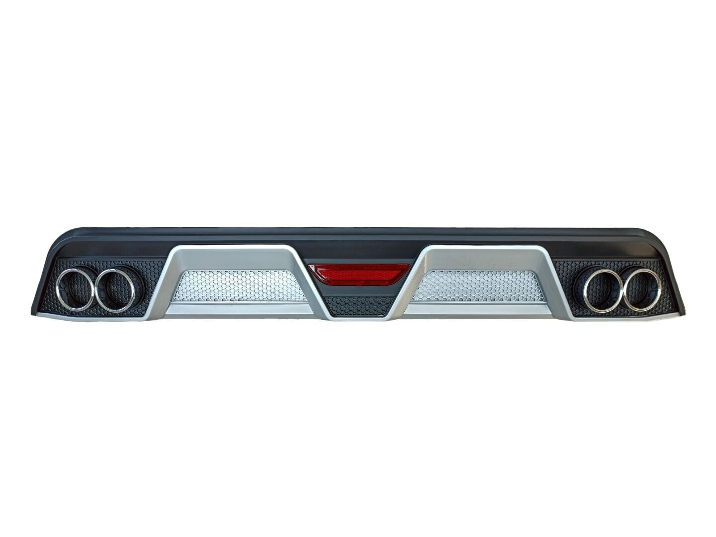 Toyota Corolla 2012-2018 İçin Uyumlu Difüzör 4 Egzoz Siyah/Silver