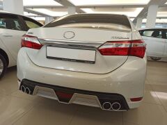 Toyota Corolla 2012-2018 İçin Uyumlu Difüzör 4 Egzoz Siyah/Silver