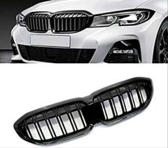 Bmw G20 2019+ Uyumlu M3 Çift Çizgi Panjur Böbrek Piano Black