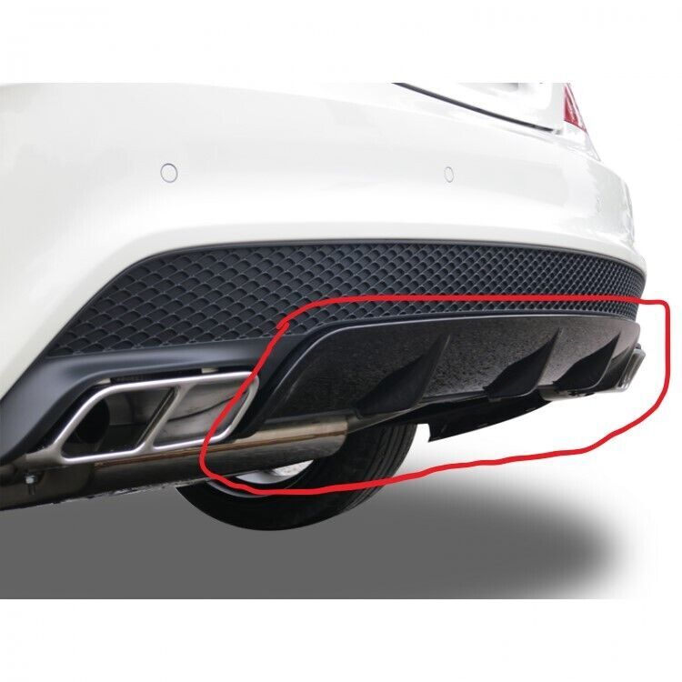 Mercedes W117 Cla Serisi Amg Cla45 2012 - 2015 Uyumlu Yedek Parça Difüzör Plastik Boyasız