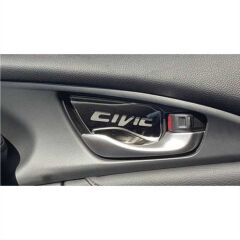 Honda Civic Fc5 Uyumlu  2016-2020 İç Kapı Kolu Kaplama Füme