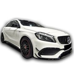 Mercedes W176 A serisi Amg A45 2012 - 2015 Uyumlu Yedek Parça Ön Tampon Splitter ( 6 Parça ) Plastik Boyasız