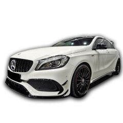 Mercedes W176 A serisi Amg A45 2012 - 2015 Uyumlu Yedek Parça Ön Tampon Splitter ( 6 Parça ) Plastik Boyasız