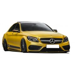 Mercedes W205 C Serisi Sedan Amg 2014 - 2018 Uyumlu Yedek Parça Ön Ek (2 Parça) Plastik Boyasız
