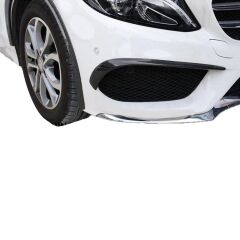 Mercedes W205 C Serisi Sedan Amg 2014 - 2018 Uyumlu Yedek Parça Ön Tampon Kaşları (2Parça) Plastik Boyasız