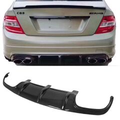 Mercedes W204 C Serisi Sedan-Coupe Amg C63 2008 - 2012 Uyumlu Yedek Parça Difüzör Plastik Boyasız