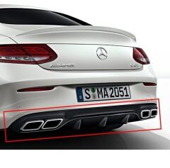 Mercedes W207 E Serisi Coupe Amg C63 2010 - 2013 Uyumlu Yedek Parça Difüzör Plastik Boyasız