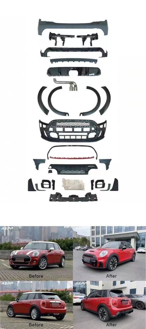 Cooper F55 İçin (4 Kapı) Jcw  Uyumlu Body Kit - Makyajlı Görünüm Full Set